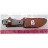 Image 1 : Desert Sand Handle Fixed blade Knife with Leather Sheath