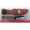 Image 2 : Desert Sand Handle Fixed blade Knife with Leather Sheath