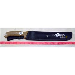 13" Chisel Tipped Titanium Coated Blade with Sheath