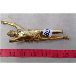 1922 Gilt Metal Caped Victory Male Figure