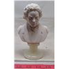 Image 2 : 1975 Italy Marble Dust Resin Bust Beethoven on Gate Base