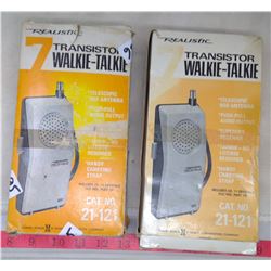 1974 Realistic / Tandy Co. 7 Transistor Walkie Talkie Set