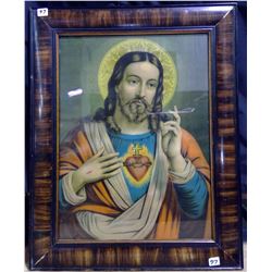 1922 Tiger Oak Framed "Jesus"