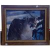 Image 1 : 1975 Framed Photo Enlargement on Panel "Winter Cougar"