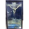 Image 1 : 1975 Dali Framed James Art Studio Saskatoon Print "Jesus Ascending"
