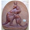 Image 1 : 1974 Australia Hand Carved Hardwood "Kangaroos" by Diki