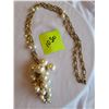 Image 1 : long pearl and gold fashion necklace