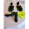Image 2 : retro clip on  dark green and black rectangle dangles, Retro clip on dark green and black geometric 