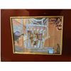 Image 3 : metallic foil dog and cat pictures with maroon matte & gold colored frame