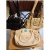Image 1 : black “La Diva” purse, beige purse, creme “Grace Adele” purse