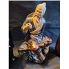 Image 3 : Vintage porcelain chinese mud man fisherman *missing fishing pole*, Ceramic dark purple vase, Cerami
