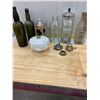 Image 1 : Lot - Milk Bottles,Beer Stein,Lamp Parts,Bottles etc.