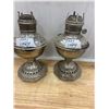 Image 1 : 2 Matching Chrome Coal Oil Lamps