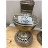Image 2 : 2 Matching Chrome Coal Oil Lamps