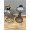 Image 1 : 2 Coal Oil Lamps -1 Turning Purple
