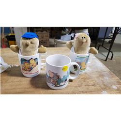 VINTAGE AVON PEANUTS CHARACTERS WITH CUP & ZIGGY MUG