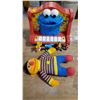 Image 1 : VINTAGE SESAME STREET TOYS   1976 COOKIE MONSTER KEYBOARD(WORKS), FIGURES AND PLUSH
