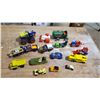 Image 1 : MIX OF VINTAGE/MODERN DIECAST TRUCKS & OTHERS   TIN PULL BACK TRACTOR, 1988 BUG, 1977 PIRANHA TRUCK,
