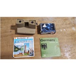 VIEW MASTER & REELS  VIEWMASTER, REEL GERMANY & CANADA & SMALL SPACE PUZZLE