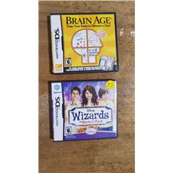 2 NINTENDO DS GAMES WIZARDS & BRAIN AGE