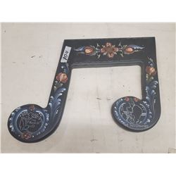 HAND PAINTED WOODEN MUSICAL NOTE