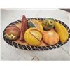 Image 3 : DECORATIVE CERAMIC FRUIT BASKET FROM 1960'S