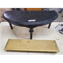 ANTIQUE HALL TABLE + DECORATIVE WOODEN SHELF