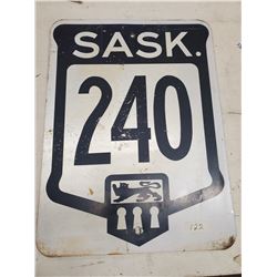 METAL HIGHWAY 240 SIGN