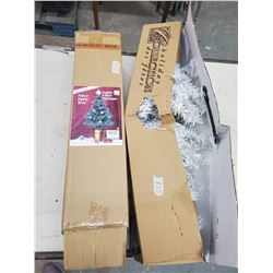 2- LIGHTED SMALL XMAS TREES