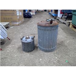 2 OLD METAL GAS CANS