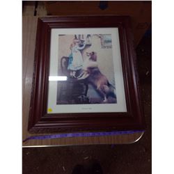 BEAUTIFUL LARGE VICTORIAN FRAMED PRINT