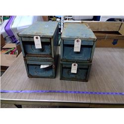 4 SMALL METAL FILING CABINETS