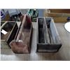 Image 4 : 3 OLD WOODEN CUTTLRY OR TOOL BOXES