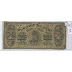 1878 ONE DOLLAR BILL, MONTREAL