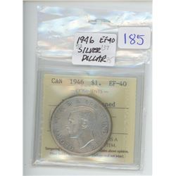 1946 GRADED ICCS SILVER DOLLAR