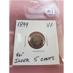 1899 VICTORIA 5 CENTS