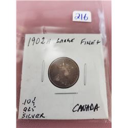 1902 H LARGE EDWARD 10 CENTS
