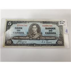 1937 FIVE DOLLAR BILL