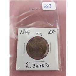 1864 USA 2 CENTS