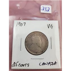1907 EDWARD 25 CENTS