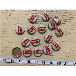16 VINTAGE UNUSED CORK LINED ORANGE CRUSH BOTTLE CAPS NOS