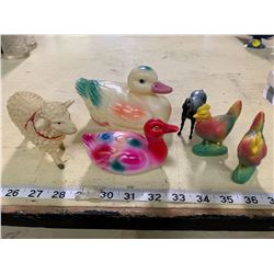 VINTAGE PLASTIC ANIMALS - ONE IS OCCUPIES JAPAN