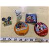 Image 1 : DISNEY BUTTONS, PIN, AND DISNEY (JAPAN) DOG FIGURINE