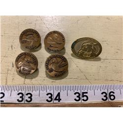 5 DUCK UNLIMITED PINS - 1997, 1989, 1993, 1992 (ALL DIFFERENT)