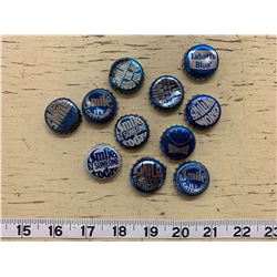 11 DIFFERENT VINTAGE LABATT'S BLUE BEER BOTTLE CAPS