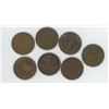 Image 2 : 7 CANADIAN LARGE ONE CENT - 1881, 1908, 1907, 1917, 1918, 1919, 1920 (POOR CONDITION)