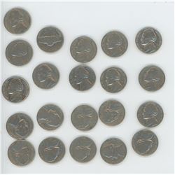 21 US 5 CENT 1960'S-1971