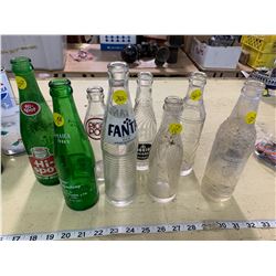 8 VINTAGE POP BOTTLES
