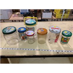 7 PEANUT BUTTER JARS