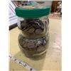 Image 3 : 1.5KG PEANUT BUTTER JAR WITH OLD PENNIES
